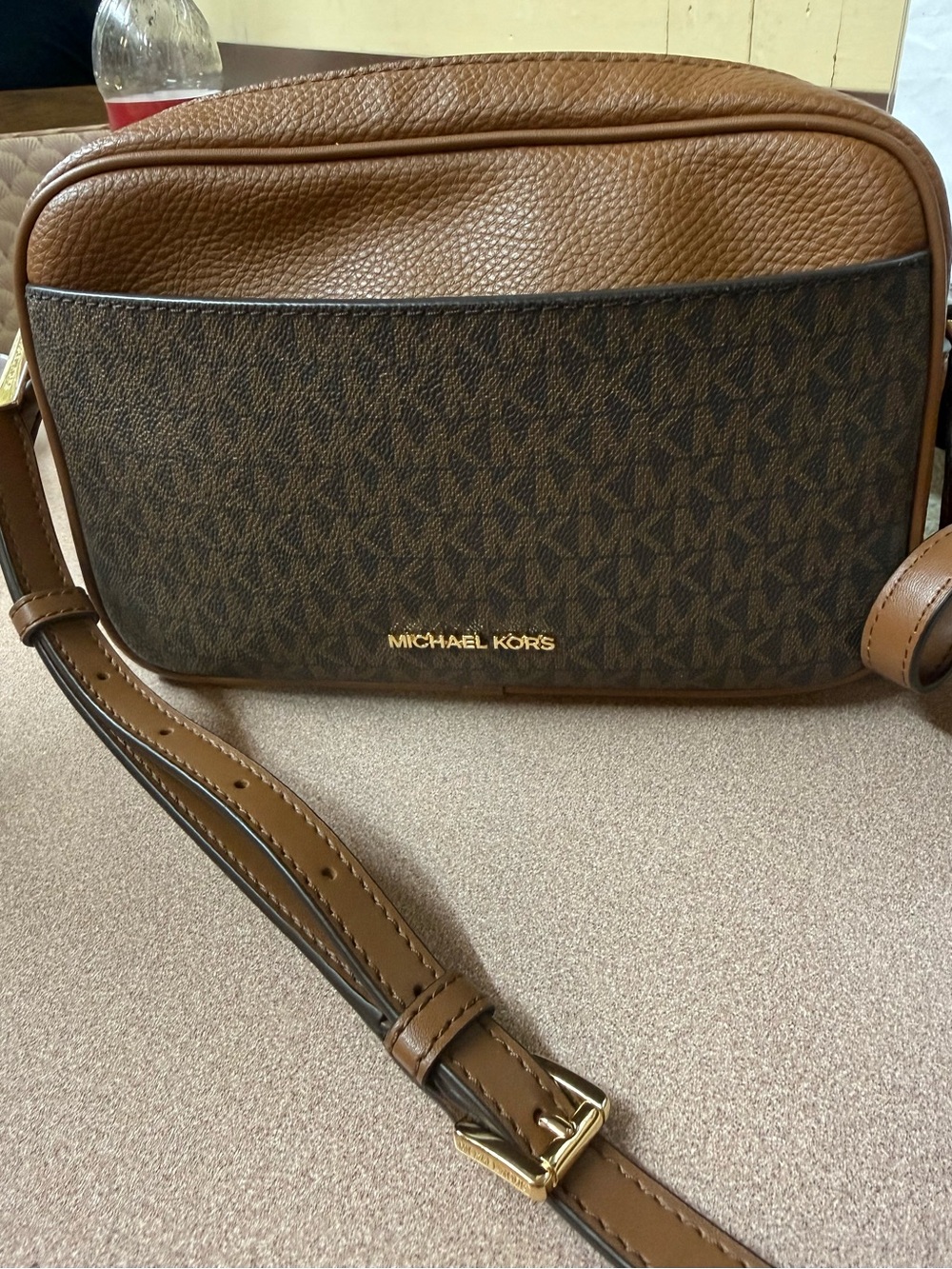 Michael Kors Jet Set Signature Logo Crossbody Bag